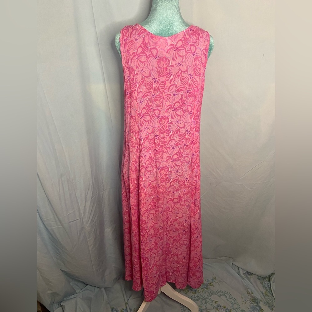 Vintage pink button down dress - Picture 5 of 6